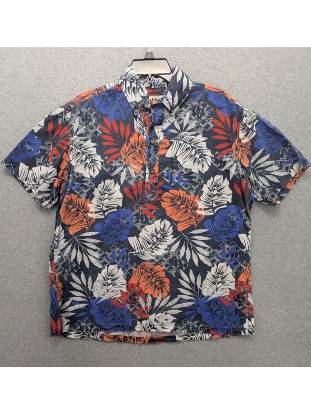 Chubbies Shirt Mens Medium Navy Hawaiian Short Sleeve Button Down USA